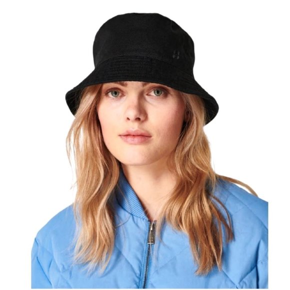 Sweaty Betty Accessories - Sweaty Betty Black Cotton Essentials Bucket Hat Size OS